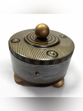 ROKOKO Pharaoh Box 1995 Neo Egyptian Art Deco 6.5” Decorative‎ Collectible